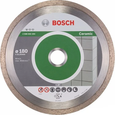 Bosch  - Standard Seri Seramik İçin Elmas Kesme Diski - 180 X 22,23 X 1,6 X 7
