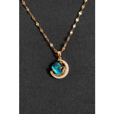 Trend Collection Kadın Paslanmaz Çelik Gold Zincir Yıldız Gökyüzü