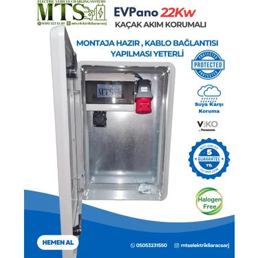 22 Kw 5/32 Vıko Pano 60 40 20 cm Seyyar Taşınabilir Elektrikli Araç Şarj Cihazı Kombinasyon Kutusu