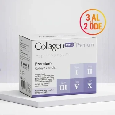 Collagen Forte Platinum Tip 1,2,3,5 ve Tip 10 Kolajen, Hyalüronik Asit, Çinko, Selenyum & Vitamin
