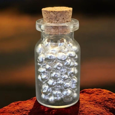 Archin 20 Gram 999 Ayar Gümüşten Üretilmiş Şeffaf Cam Şişede Sunulan Özel Granül Gümüş