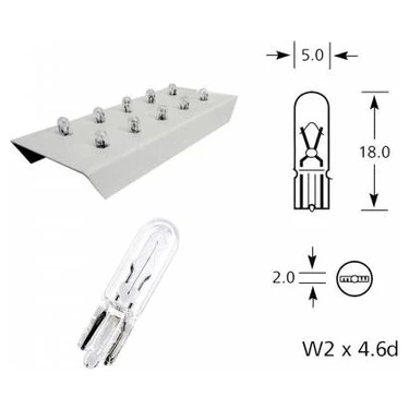 10 Adet 12V T5 1.2W Mini Dipsiz Standart Gösterge