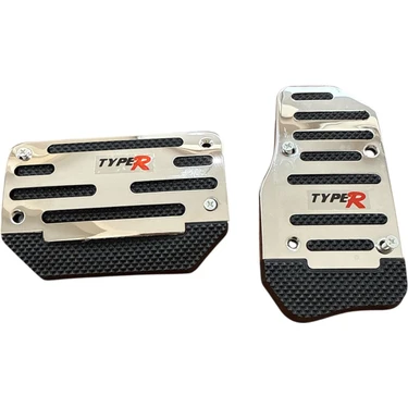 Pileli Store Universal Otomatik Metal Pedal Seti 2 Parça Krom