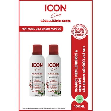 ICON Care Cilt Bakım Köpüğü Wild Bloom 100ML 2'li Set Onarıcı Nemlendirici