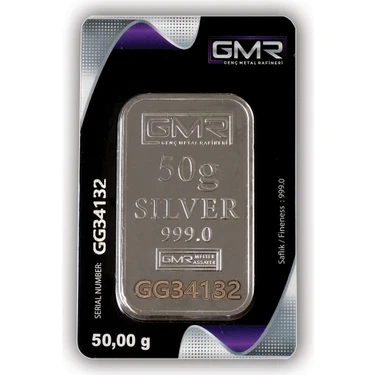 E-Gümüş 50 Gr Külçe