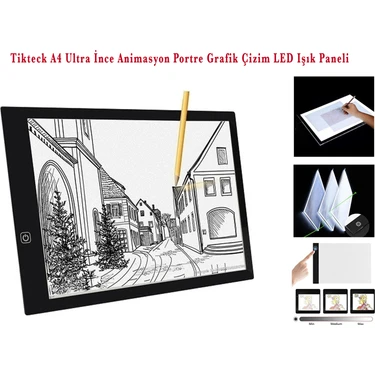 Tikteck A4 LED Ultra Ince Animasyon Çizgi Film Portre Dövme Grafik Çizim