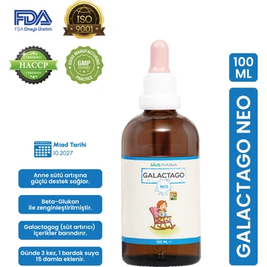 Galactago Neo 100 ml Anne Sütü Arttırıcı