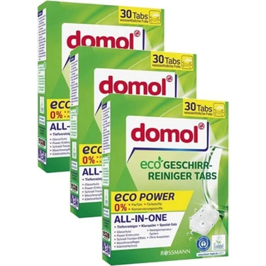 Domol Bulaşık Makinesi Tableti Eco Folyosuz 30'lu (3