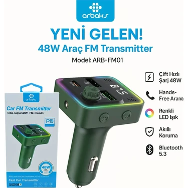 48W (Pd + Qc) Araç Fm Transmitter Arbaks