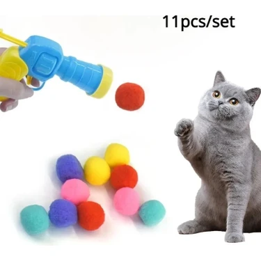 Pileli Store Peluş Top Atan Interaktif Kedi