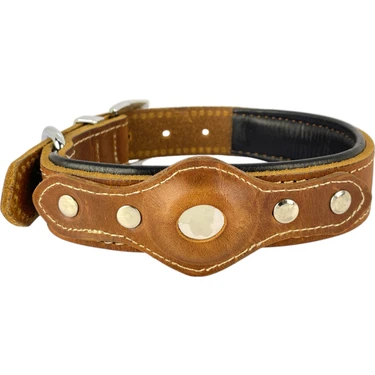 Canini Collar Hakiki Yağlı Deri Airtag Uyumlu Köpek Tasması – Dayanıklı, Konforlu ve Şık Tasarım,