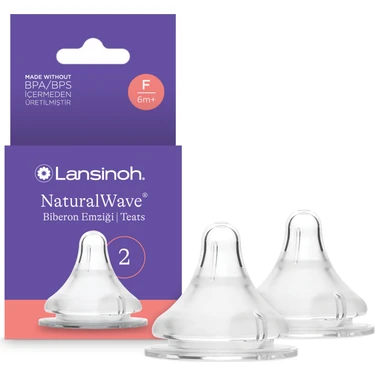 Lansinoh NaturalWave® 2'li Biberon Emziği Hızlı Akışlı (6