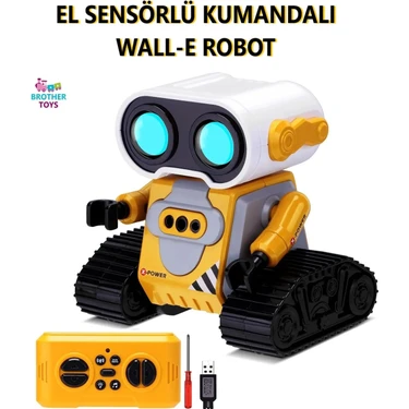Brother Toys Uzaktan Kumandalı El Hareketlerine Duyarlı Wall-E Benzeri Oyuncak Robot 12