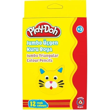 Play-Doh Ku008 12 Renk Jumbo Üçgen Kuru