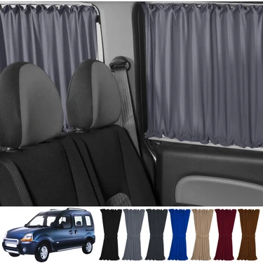 Oto Pandami Renault Kangoo 1 . Nesil Kısa Şase 1997-2009 Uyumlu Gri Raylı Oto Perde