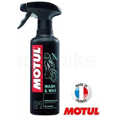 Motul E1 Susuz Temizleyici ve Cila Sprey 400 ml – Motosikletler için Pratik Uygulama, Uzun Süreli