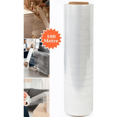 El Tipi Mobilya Eşya Koli Palet Paket Taşıma Taşınma Sarma Koruma Streç Film 50 cm x 100 M 17