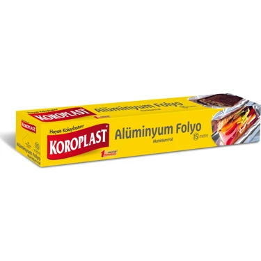 Koroplast Alüminyum Folyo 15 mt, Gıda Saklama için Alüminyum Folyo 30 cm x 15 mt, Mutfak için Tavuk