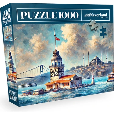 Neverland Puzzle 1000 Parça Kız Kulesi Maiden's Tower Orta Zorluk Dayanıklı Karton