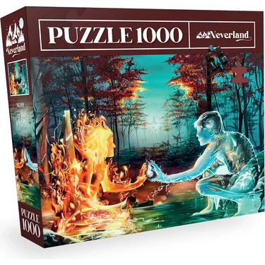 Neverland Puzzle 1000 Parça Fire And Water Ateş ve Su Orta Zorluk Kaliteli Karton 48x68