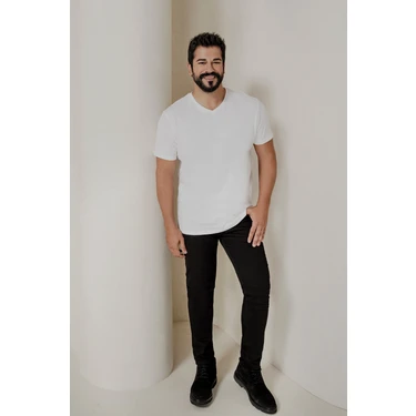 Altınyıldız Classics Erkek Siyah Ekstra Slim Fit Dar Kesim Rıss Pamuklu Esnek Denim Jean Kot