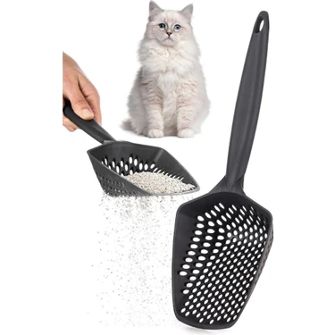Eynel Küçük Delikli Kedi Kumu Eleme Küreği, İnce Taneli Dar Aralıklı Pet Tuvalet Temizleme Eleği
