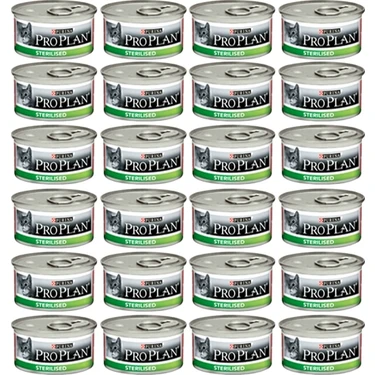Pro Plan 85 gr x 24  7613033 Sterilised Ton Ve Somonlu Kedi Konservesi 7613033 İstiridye Tatlı