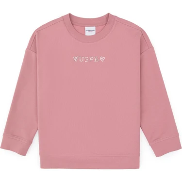 U.S. Polo Assn. Kız Çocuk Orkide Bisiklet Yaka Sweatshirt