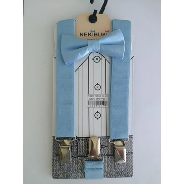 Meriç Bebe Ayarlanabilir 1-9 Yaş Çocuk Pantolon Askısı ve Papyon