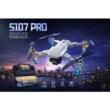 Rose Teknoloji S107 Pro Katlanabilir 4K Hd  Yüksek Görüntü Kalitesi 2 Kameralı Fpv Canlı Görüntü