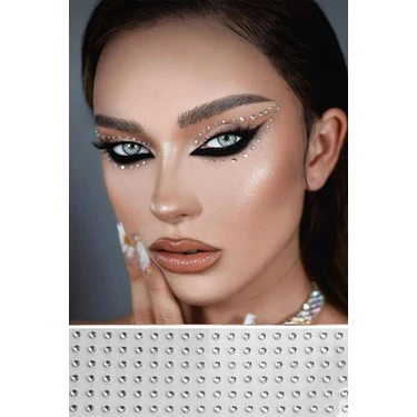 Bahels Kristal Yuvarlak Işıltılı Yüz ve Vücut Makyaj Taşı Sticker – Parti, Festival ve Özel Gün