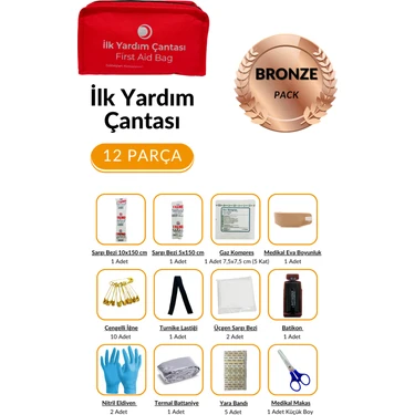 Coverist Acil Durum ve Ilk Yardım Seti - Ilk Yardım Çantası Bronze