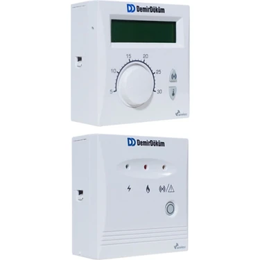 Demirdöküm Kablosuz Oda Termostatı - Beyaz Dijital LCD Ekran, RF 6001 ve Atron, Nitromix, Nitron,
