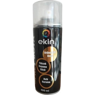 Ekin Sprey Boya 400 ml Mat Siyah Yüksek Kapatıcılık ve Kolay Uygulama