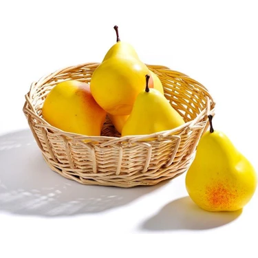 Yapay Meyve Sebze 6lı Paket Sarı Armut Doğal