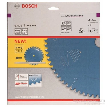 Bosch  - Expert Serisi Çoklu Malzeme İçin Daire Testere Bıçağı - 216 X 30 X 2,4 Mm, 64