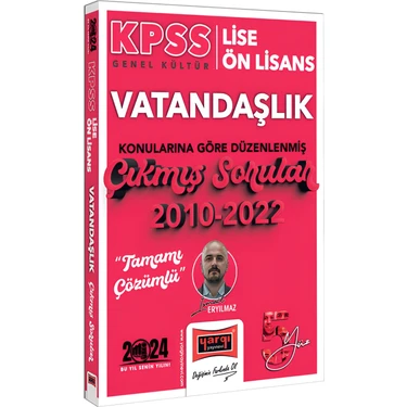 Yargı Yayınevi KPSS 2024 Lise Ön Lisans Genel Kültür  Vatandaşlık Konularına Göre Düzenlenmiş