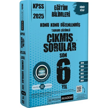 Pegem Akademi Yayıncılık 2025 KPSS Eğitim Bilimleri Konu Konu Düzenlenmiş Tamamı Çözümlü