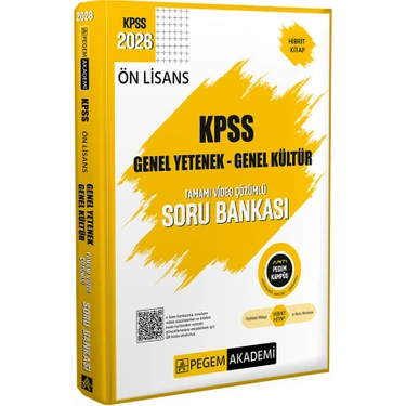 Pegem Akademi Yayıncılık 2026 KPSS Ön Lisans Soru Bankası Genel Yetenek Genel Kültür