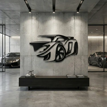 Metla Metal Dinamik Spor Araba Modern Metal Duvar Tablosu Salon Ofis Garaj Erkek