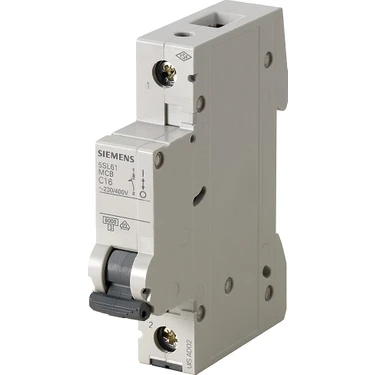 Siemens 5Sl6125-6Ya  1 Fazlı  25 Amper   B Tipi  (Çabuk Karakterli) 6Ka Otomatik