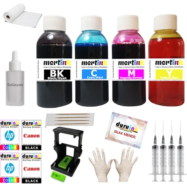 Canon Pixma E414 PG46 CL56 Yazıcı Uyumlu Kartuş Dolum Seti