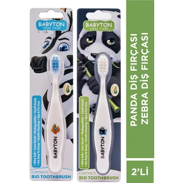 Babyton Panda Diş Fırçası - Zebra Diş