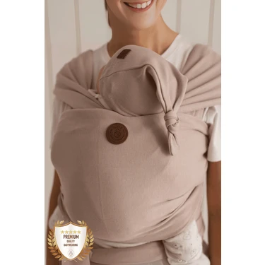 İlays Mabel Premium Esnek Wrap Sling Vizon ( Babysling - Sling - Bebek Taşıma Şalı - Babywearing -