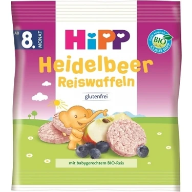 Hipp Organik Pirinçli Yabanmersinli Bebek Gofreti 35