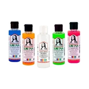 Südor Fosforlu Slime Set Mona Lisa Eğlenceli Tasarım 5 Parça 70 ml Renkli Slime