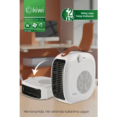 Kiwi KHT-8422 2000 W Elektrikli Fanlı Isıtıcı İç Mekan Kullanımı için Hafif ve