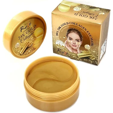 Roesia Rose Cosmetics Göz Altı Aydınlatıcı Sıkılaştırıcı ve Onarıcı Collagen Göz Altı Maskesi Gold