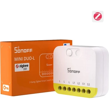 Sonoff MINI-ZB2GS-L Duo Nötrsüz Zigbee 2 Kanallı Akıllı