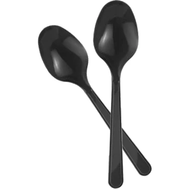 Kikajoy Siyah Tek Kullanımlık Plastik Kaşık